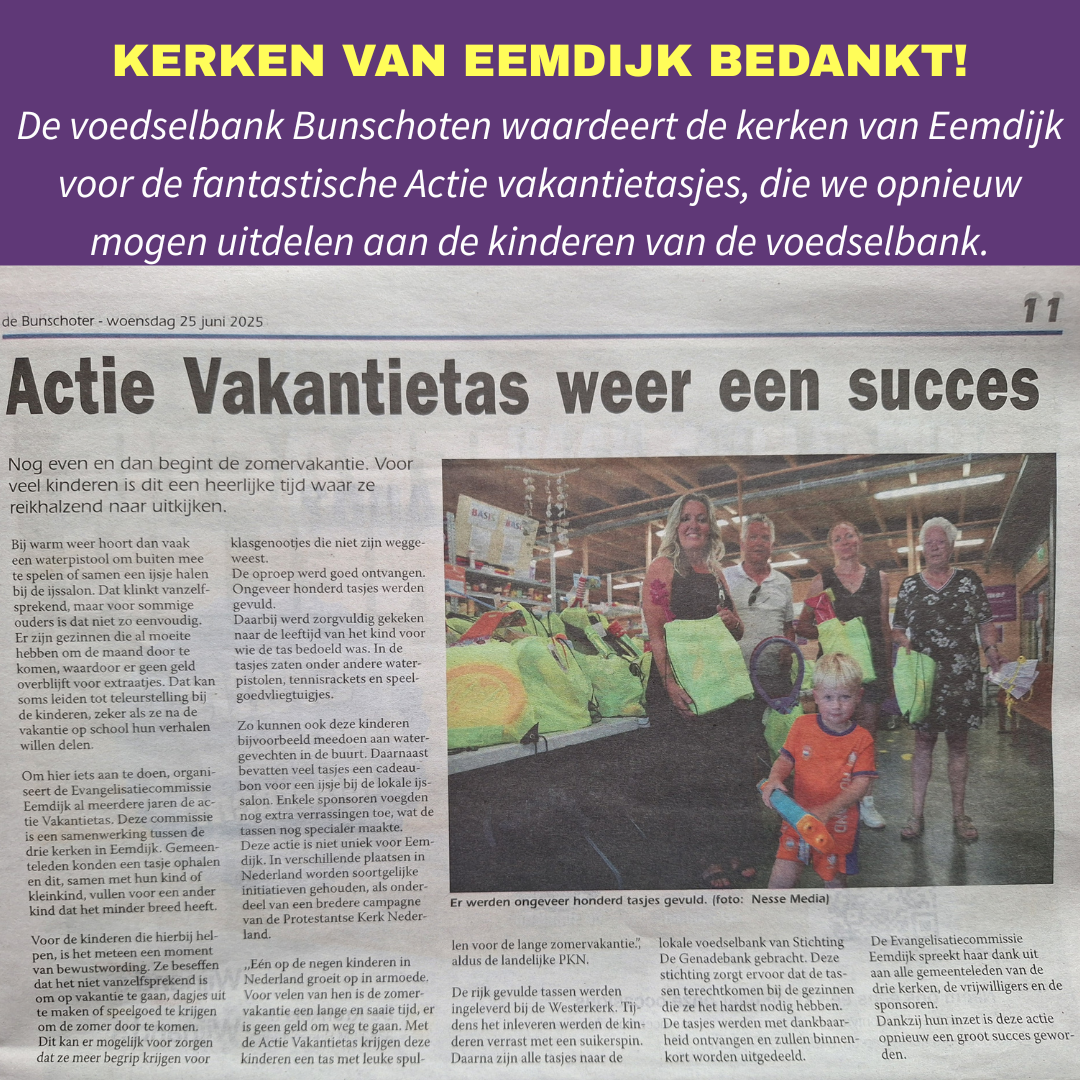 VAKANTIETASJES EEMDIJK 2025